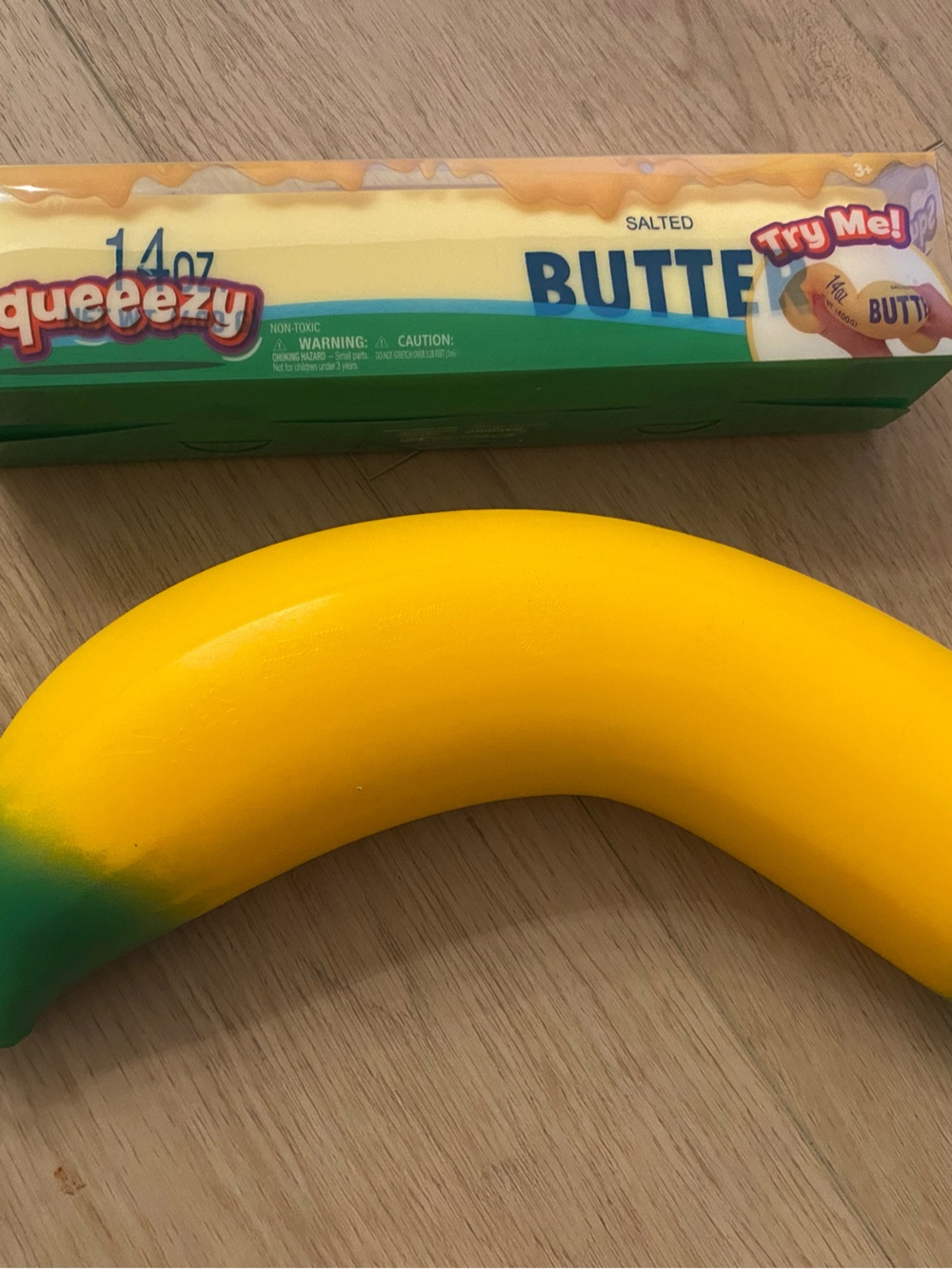 Squeeezy Butter and Banana Squishy Toys